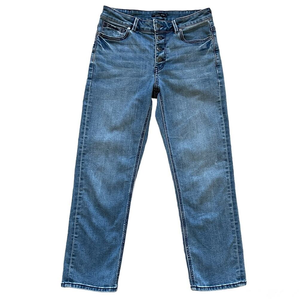 Prana Button Down Fly Cropped Denim Straight Leg Jeans Size 28 / 6
